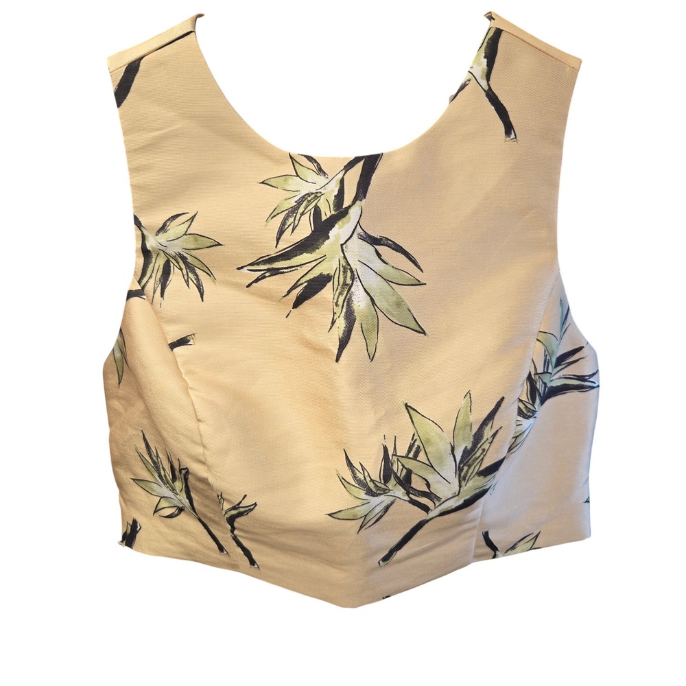 NWT Forever 21 Contemporary Crop Top Women Small Floral Bird of Paradise - Picture 5 of 11